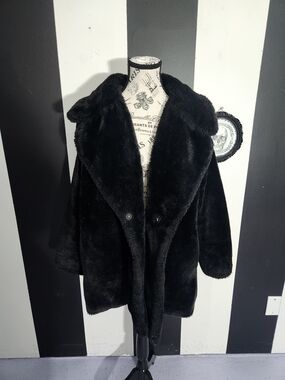 Black Teddy Faux Fur Coat